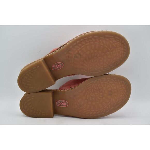 Sofft Womens Size 8.5 Nalanie Pink Leather Open Toe Slide Sandals Shoes - Picture 10 of 12